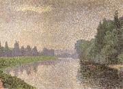 Albert Dubois-Pillet The Marne at Dawn France oil painting reproduction